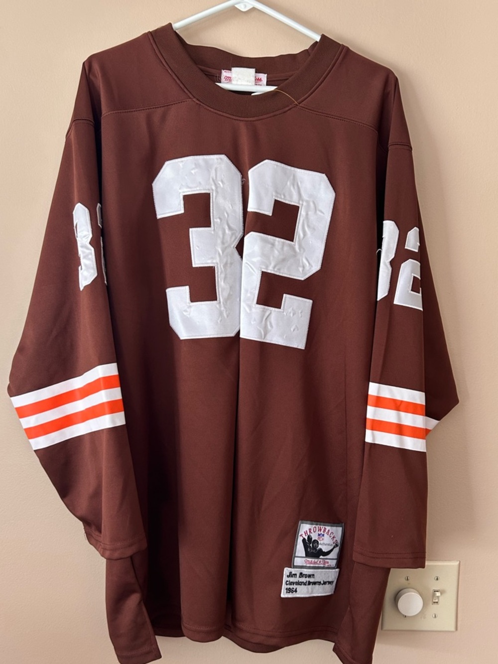 Mitchell & Ness Brown Jim Brown Throwback Football Jersey